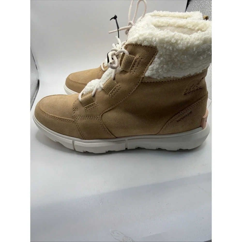 Sorel Explorer II Carnival Cozy Waterproof Women's Boots‎ Canoe/Sea Salt Size 9
